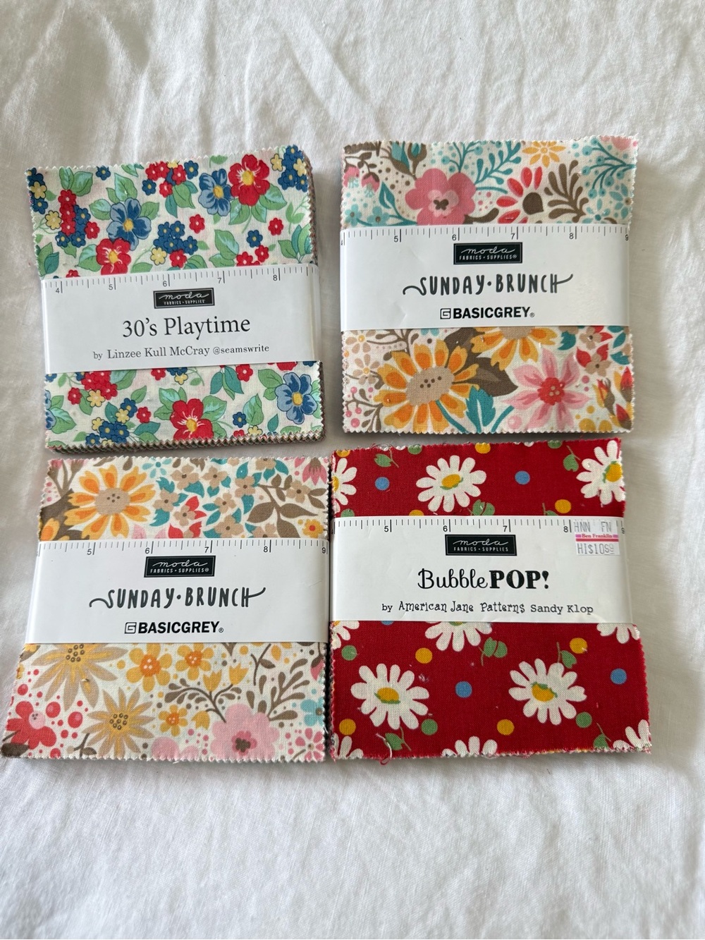 Moda | Lot 4 | Sunday Brunch Bubble Pop | 5” Fabric Squares 42 Pcs Per Bundle